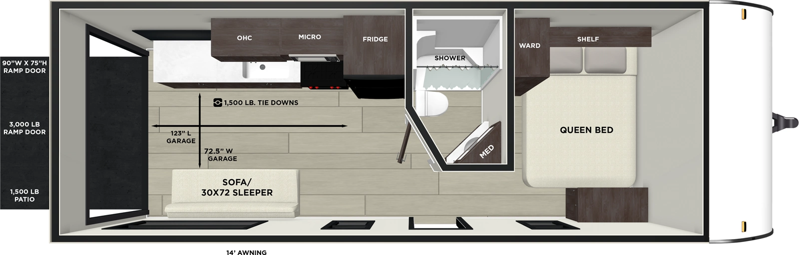 Wildwood Fsx 189RTK Floorplan